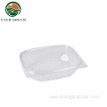 Disposable plastic clamshell clear food container